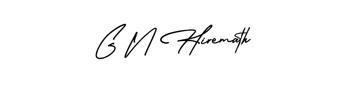 Use a signature maker to create a handwritten signature online. With this signature software, you can design (AmerikaSignatureDemo-Regular) your own signature for name G N Hiremath. G N Hiremath signature style 3 images and pictures png