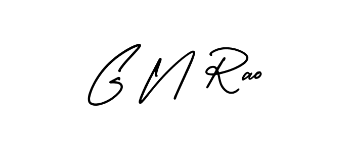 Make a beautiful signature design for name G N Rao. With this signature (AmerikaSignatureDemo-Regular) style, you can create a handwritten signature for free. G N Rao signature style 3 images and pictures png