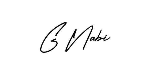 How to Draw G Nabi signature style? AmerikaSignatureDemo-Regular is a latest design signature styles for name G Nabi. G Nabi signature style 3 images and pictures png