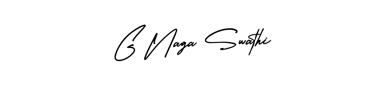 It looks lik you need a new signature style for name G Naga Swathi. Design unique handwritten (AmerikaSignatureDemo-Regular) signature with our free signature maker in just a few clicks. G Naga Swathi signature style 3 images and pictures png