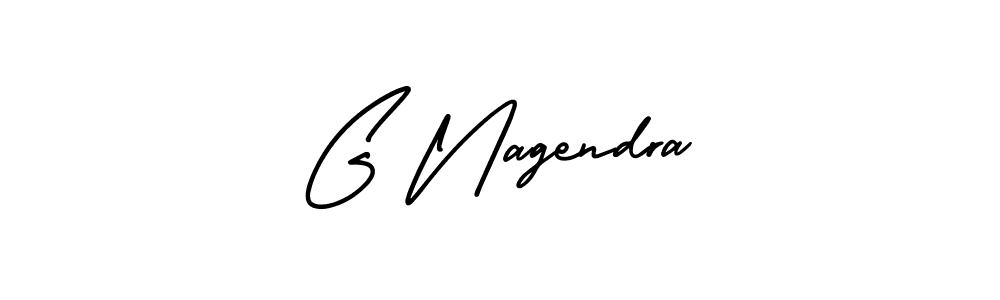 The best way (AmerikaSignatureDemo-Regular) to make a short signature is to pick only two or three words in your name. The name G Nagendra include a total of six letters. For converting this name. G Nagendra signature style 3 images and pictures png