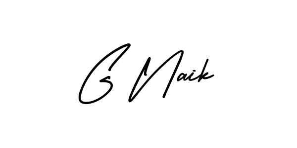 How to make G Naik name signature. Use AmerikaSignatureDemo-Regular style for creating short signs online. This is the latest handwritten sign. G Naik signature style 3 images and pictures png