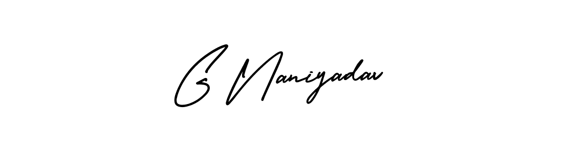 You should practise on your own different ways (AmerikaSignatureDemo-Regular) to write your name (G Naniyadav) in signature. don't let someone else do it for you. G Naniyadav signature style 3 images and pictures png