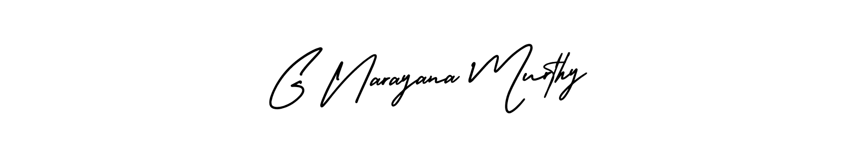 The best way (AmerikaSignatureDemo-Regular) to make a short signature is to pick only two or three words in your name. The name G Narayana Murthy include a total of six letters. For converting this name. G Narayana Murthy signature style 3 images and pictures png