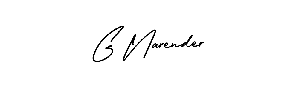 Make a beautiful signature design for name G Narender. With this signature (AmerikaSignatureDemo-Regular) style, you can create a handwritten signature for free. G Narender signature style 3 images and pictures png