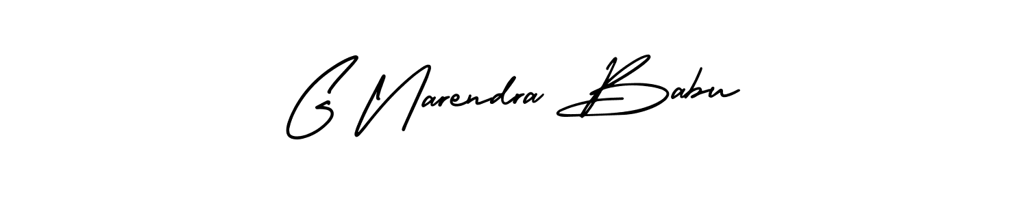 Design your own signature with our free online signature maker. With this signature software, you can create a handwritten (AmerikaSignatureDemo-Regular) signature for name G Narendra Babu. G Narendra Babu signature style 3 images and pictures png