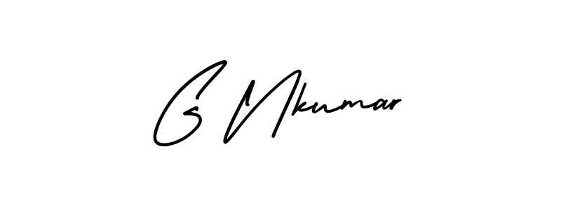 Also You can easily find your signature by using the search form. We will create G Nkumar name handwritten signature images for you free of cost using AmerikaSignatureDemo-Regular sign style. G Nkumar signature style 3 images and pictures png
