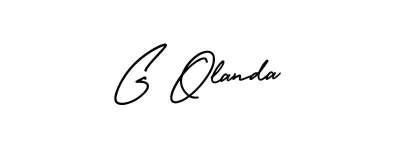 Create a beautiful signature design for name G Olanda. With this signature (AmerikaSignatureDemo-Regular) fonts, you can make a handwritten signature for free. G Olanda signature style 3 images and pictures png