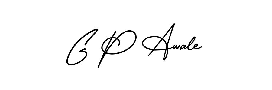 Also we have G P Awale name is the best signature style. Create professional handwritten signature collection using AmerikaSignatureDemo-Regular autograph style. G P Awale signature style 3 images and pictures png