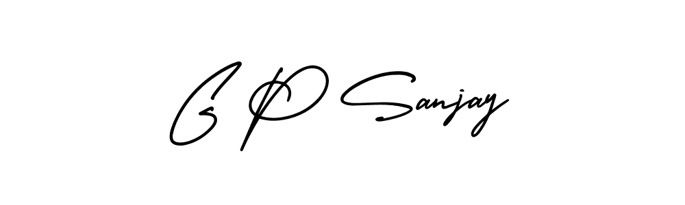 Use a signature maker to create a handwritten signature online. With this signature software, you can design (AmerikaSignatureDemo-Regular) your own signature for name G P Sanjay. G P Sanjay signature style 3 images and pictures png