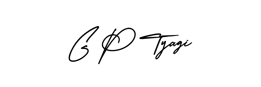 This is the best signature style for the G P Tyagi name. Also you like these signature font (AmerikaSignatureDemo-Regular). Mix name signature. G P Tyagi signature style 3 images and pictures png