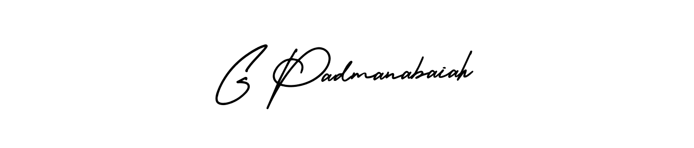 Create a beautiful signature design for name G Padmanabaiah. With this signature (AmerikaSignatureDemo-Regular) fonts, you can make a handwritten signature for free. G Padmanabaiah signature style 3 images and pictures png