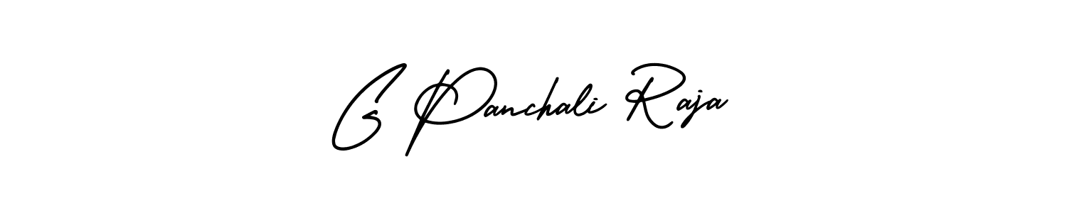 How to make G Panchali Raja name signature. Use AmerikaSignatureDemo-Regular style for creating short signs online. This is the latest handwritten sign. G Panchali Raja signature style 3 images and pictures png