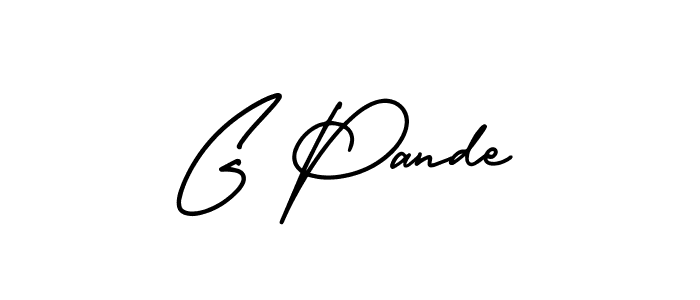 if you are searching for the best signature style for your name G Pande. so please give up your signature search. here we have designed multiple signature styles  using AmerikaSignatureDemo-Regular. G Pande signature style 3 images and pictures png