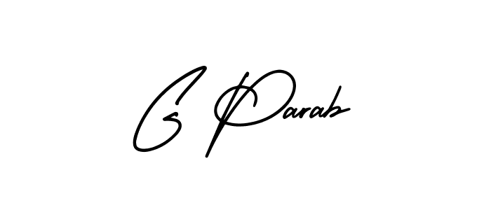 How to Draw G Parab signature style? AmerikaSignatureDemo-Regular is a latest design signature styles for name G Parab. G Parab signature style 3 images and pictures png