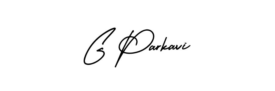Create a beautiful signature design for name G Parkavi. With this signature (AmerikaSignatureDemo-Regular) fonts, you can make a handwritten signature for free. G Parkavi signature style 3 images and pictures png