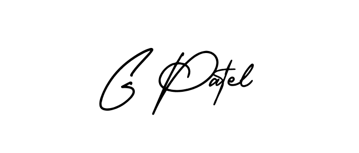 The best way (AmerikaSignatureDemo-Regular) to make a short signature is to pick only two or three words in your name. The name G Patel include a total of six letters. For converting this name. G Patel signature style 3 images and pictures png