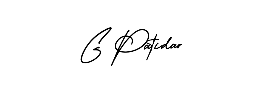 How to make G Patidar name signature. Use AmerikaSignatureDemo-Regular style for creating short signs online. This is the latest handwritten sign. G Patidar signature style 3 images and pictures png