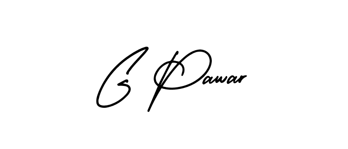 Make a beautiful signature design for name G Pawar. With this signature (AmerikaSignatureDemo-Regular) style, you can create a handwritten signature for free. G Pawar signature style 3 images and pictures png