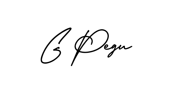 AmerikaSignatureDemo-Regular is a professional signature style that is perfect for those who want to add a touch of class to their signature. It is also a great choice for those who want to make their signature more unique. Get G Pegu name to fancy signature for free. G Pegu signature style 3 images and pictures png