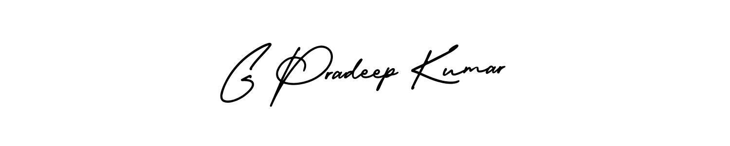 G Pradeep Kumar stylish signature style. Best Handwritten Sign (AmerikaSignatureDemo-Regular) for my name. Handwritten Signature Collection Ideas for my name G Pradeep Kumar. G Pradeep Kumar signature style 3 images and pictures png