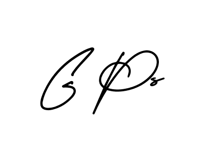 How to make G Ps name signature. Use AmerikaSignatureDemo-Regular style for creating short signs online. This is the latest handwritten sign. G Ps signature style 3 images and pictures png