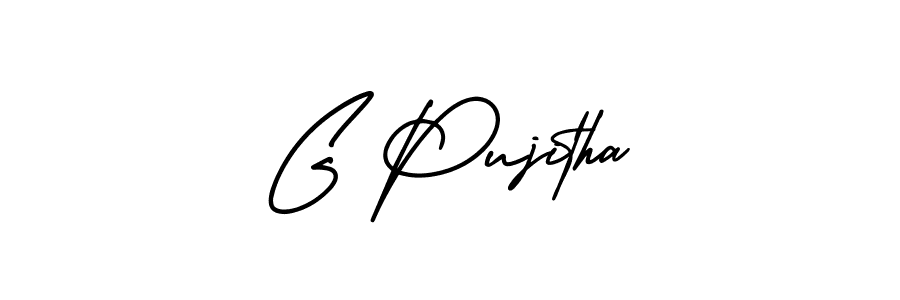 Make a beautiful signature design for name G Pujitha. Use this online signature maker to create a handwritten signature for free. G Pujitha signature style 3 images and pictures png
