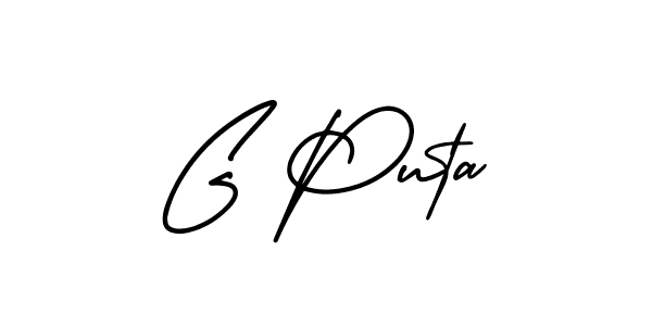 Design your own signature with our free online signature maker. With this signature software, you can create a handwritten (AmerikaSignatureDemo-Regular) signature for name G Puta. G Puta signature style 3 images and pictures png
