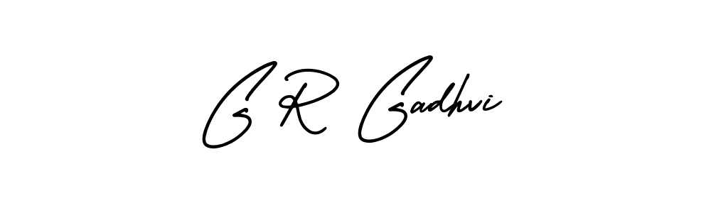 AmerikaSignatureDemo-Regular is a professional signature style that is perfect for those who want to add a touch of class to their signature. It is also a great choice for those who want to make their signature more unique. Get G R Gadhvi name to fancy signature for free. G R Gadhvi signature style 3 images and pictures png