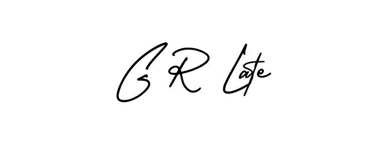 Design your own signature with our free online signature maker. With this signature software, you can create a handwritten (AmerikaSignatureDemo-Regular) signature for name G R Late. G R Late signature style 3 images and pictures png