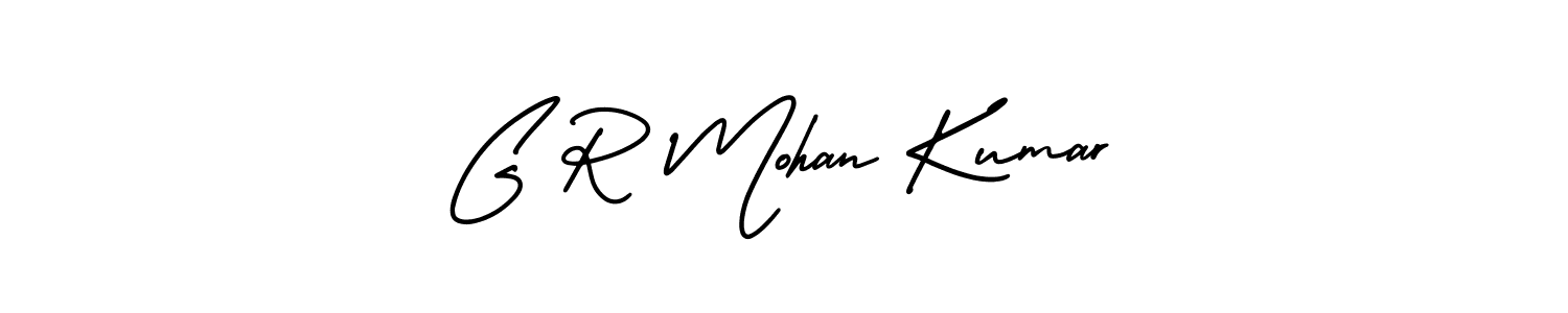 Similarly AmerikaSignatureDemo-Regular is the best handwritten signature design. Signature creator online .You can use it as an online autograph creator for name G R Mohan Kumar. G R Mohan Kumar signature style 3 images and pictures png