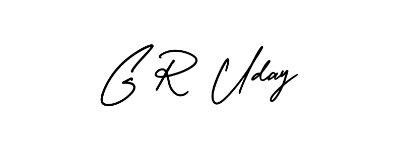 if you are searching for the best signature style for your name G R Uday. so please give up your signature search. here we have designed multiple signature styles  using AmerikaSignatureDemo-Regular. G R Uday signature style 3 images and pictures png