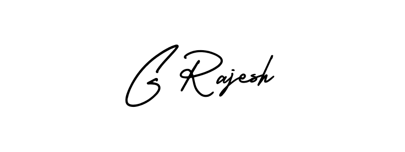 Design your own signature with our free online signature maker. With this signature software, you can create a handwritten (AmerikaSignatureDemo-Regular) signature for name G Rajesh. G Rajesh signature style 3 images and pictures png