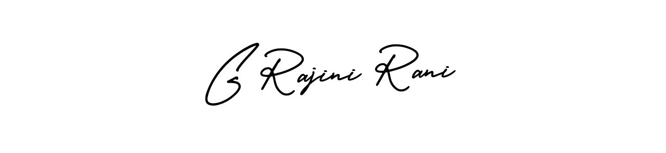 Make a short G Rajini Rani signature style. Manage your documents anywhere anytime using AmerikaSignatureDemo-Regular. Create and add eSignatures, submit forms, share and send files easily. G Rajini Rani signature style 3 images and pictures png