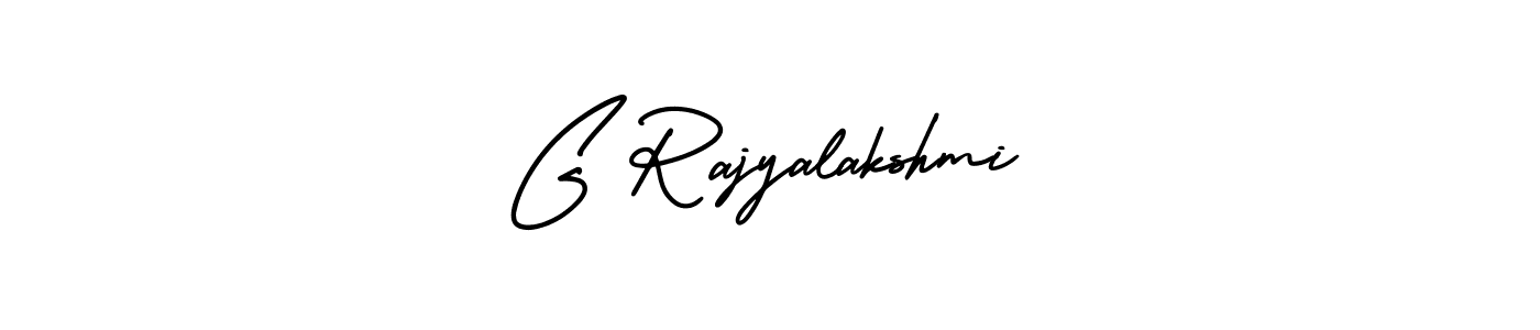 AmerikaSignatureDemo-Regular is a professional signature style that is perfect for those who want to add a touch of class to their signature. It is also a great choice for those who want to make their signature more unique. Get G Rajyalakshmi name to fancy signature for free. G Rajyalakshmi signature style 3 images and pictures png