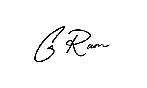 Create a beautiful signature design for name G Ram. With this signature (AmerikaSignatureDemo-Regular) fonts, you can make a handwritten signature for free. G Ram signature style 3 images and pictures png