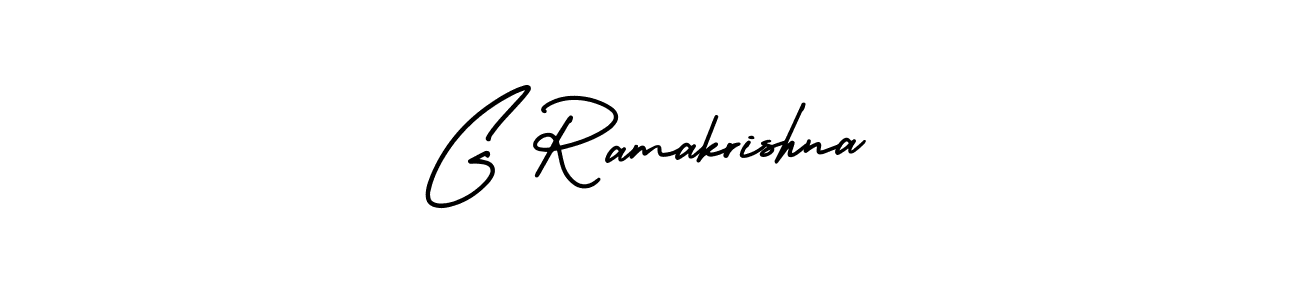 Make a beautiful signature design for name G Ramakrishna. With this signature (AmerikaSignatureDemo-Regular) style, you can create a handwritten signature for free. G Ramakrishna signature style 3 images and pictures png