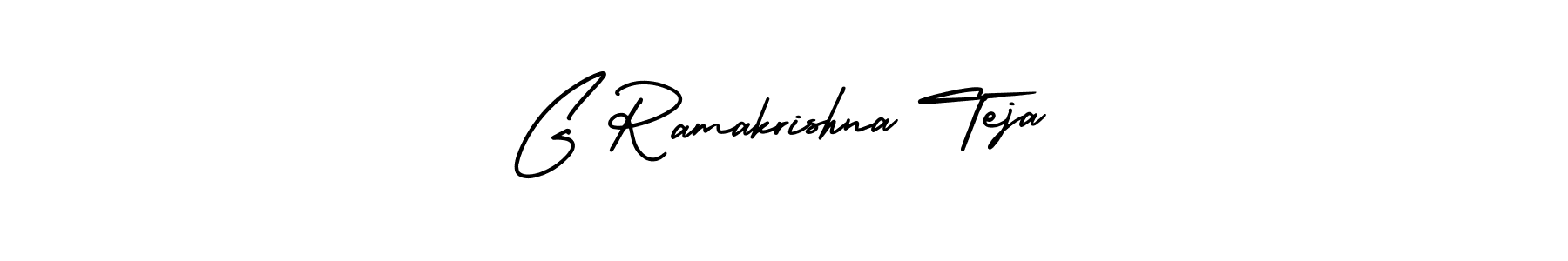 G Ramakrishna Teja stylish signature style. Best Handwritten Sign (AmerikaSignatureDemo-Regular) for my name. Handwritten Signature Collection Ideas for my name G Ramakrishna Teja. G Ramakrishna Teja signature style 3 images and pictures png