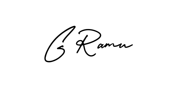 How to make G Ramu signature? AmerikaSignatureDemo-Regular is a professional autograph style. Create handwritten signature for G Ramu name. G Ramu signature style 3 images and pictures png