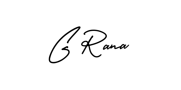 Create a beautiful signature design for name G Rana. With this signature (AmerikaSignatureDemo-Regular) fonts, you can make a handwritten signature for free. G Rana signature style 3 images and pictures png