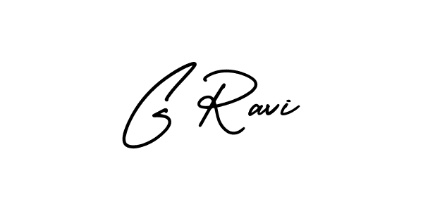 Design your own signature with our free online signature maker. With this signature software, you can create a handwritten (AmerikaSignatureDemo-Regular) signature for name G Ravi. G Ravi signature style 3 images and pictures png
