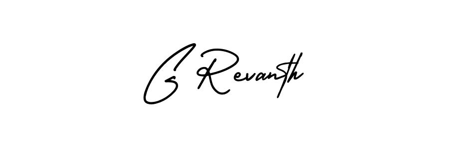 Design your own signature with our free online signature maker. With this signature software, you can create a handwritten (AmerikaSignatureDemo-Regular) signature for name G Revanth. G Revanth signature style 3 images and pictures png