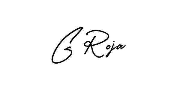 AmerikaSignatureDemo-Regular is a professional signature style that is perfect for those who want to add a touch of class to their signature. It is also a great choice for those who want to make their signature more unique. Get G Roja name to fancy signature for free. G Roja signature style 3 images and pictures png