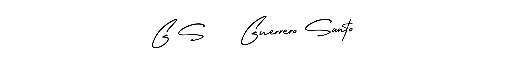 How to make G S    Guerrero Santo name signature. Use AmerikaSignatureDemo-Regular style for creating short signs online. This is the latest handwritten sign. G S    Guerrero Santo signature style 3 images and pictures png