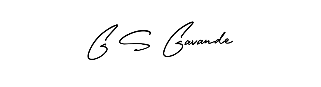 Use a signature maker to create a handwritten signature online. With this signature software, you can design (AmerikaSignatureDemo-Regular) your own signature for name G S Gavande. G S Gavande signature style 3 images and pictures png
