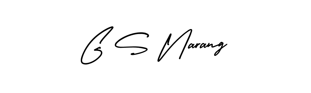 Make a beautiful signature design for name G S Narang. With this signature (AmerikaSignatureDemo-Regular) style, you can create a handwritten signature for free. G S Narang signature style 3 images and pictures png