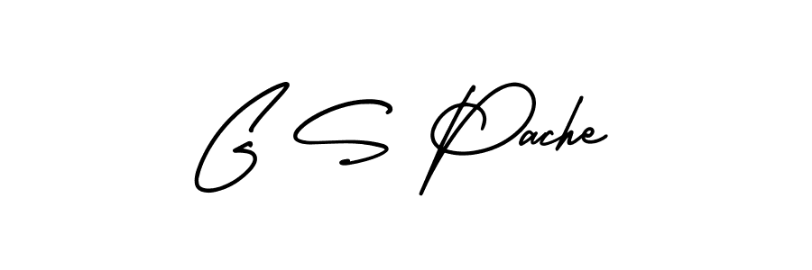 Create a beautiful signature design for name G S Pache. With this signature (AmerikaSignatureDemo-Regular) fonts, you can make a handwritten signature for free. G S Pache signature style 3 images and pictures png