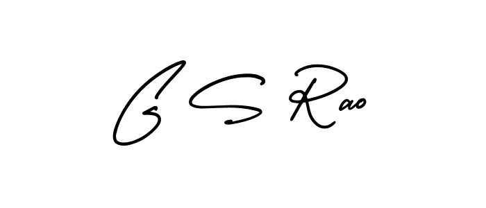 Use a signature maker to create a handwritten signature online. With this signature software, you can design (AmerikaSignatureDemo-Regular) your own signature for name G S Rao. G S Rao signature style 3 images and pictures png