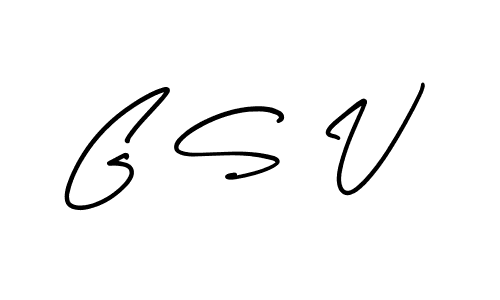 Use a signature maker to create a handwritten signature online. With this signature software, you can design (AmerikaSignatureDemo-Regular) your own signature for name G S V. G S V signature style 3 images and pictures png