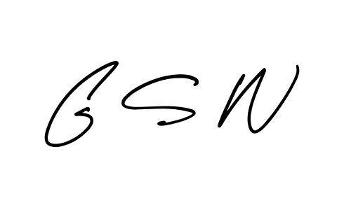 Create a beautiful signature design for name G S W. With this signature (AmerikaSignatureDemo-Regular) fonts, you can make a handwritten signature for free. G S W signature style 3 images and pictures png